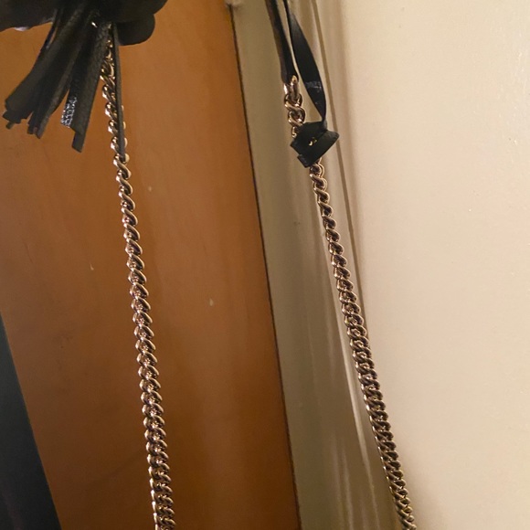 Gucci Hobo Soho Shoulder Chain Tote Bag Black Leather Satchel - Picture 7 of 9